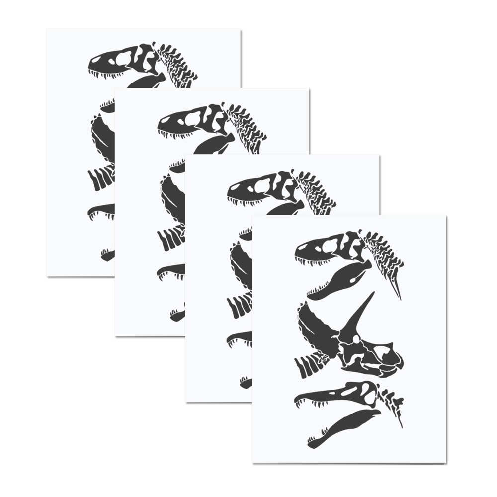 Dinosaur Fossils 4 x Gift Tags