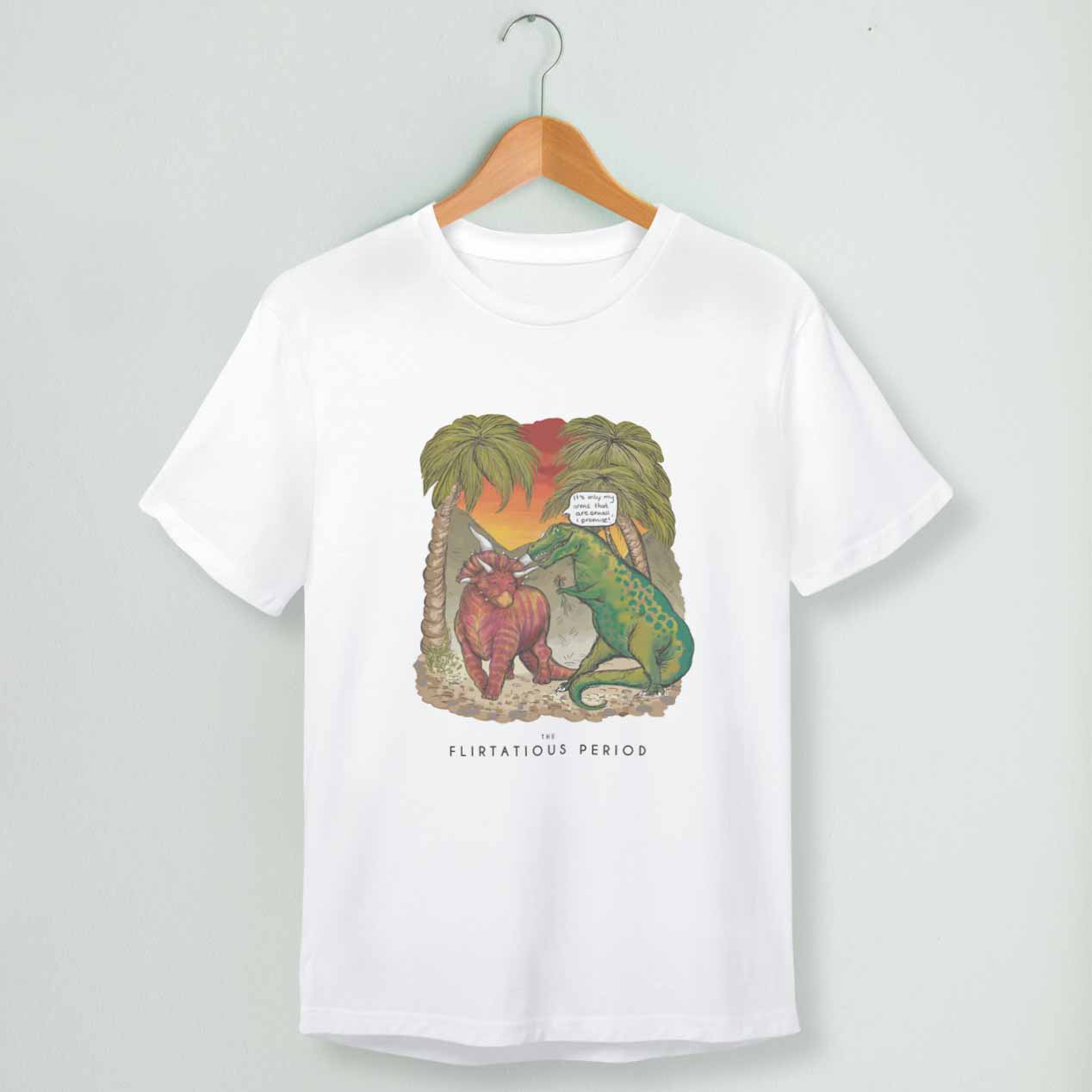 Flirtatious Period Adult T-Shirts (It's Only My Arms That Are Small, M)
